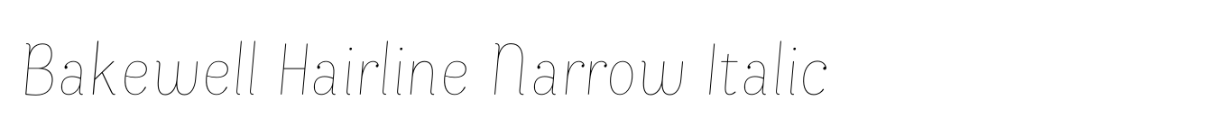 Bakewell Hairline Narrow Italic